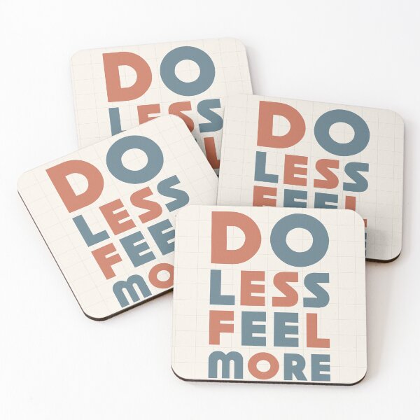 Item preview, Do Less, Feel More – Minimalist Motivational Poster designed and sold by Zenvo.