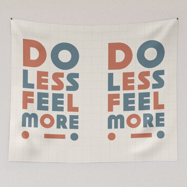 Item preview, Do Less, Feel More – Minimalist Motivational Poster designed and sold by Zenvo.