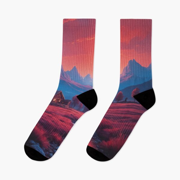 Item preview, Crimson Sunset Over a Tranquil Valley designed and sold by REPTISLAV.