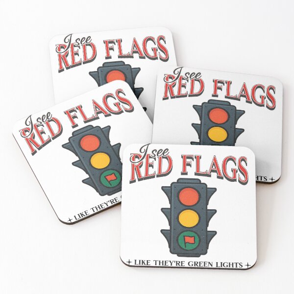 Item preview, Red Flag Humor – I See Red Flags Like Green Lights Design designed and sold by Honominu.