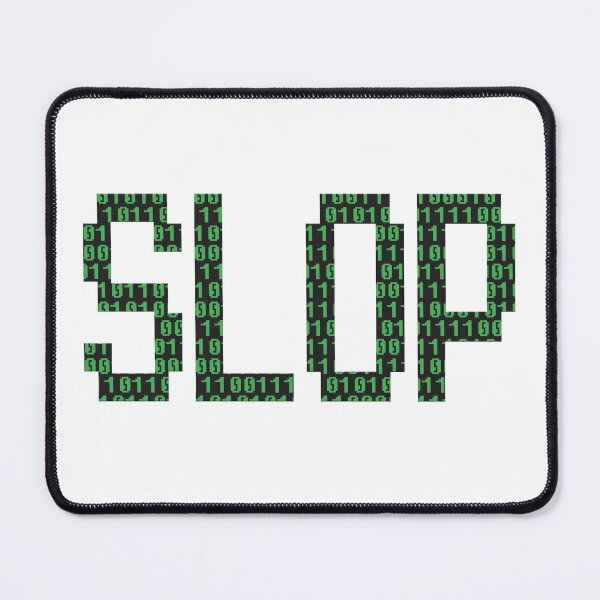 Item preview, SLOP in computer style font with a binary overlay. designed and sold by funkyworm.