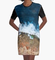 An aerial shot of the Salt Pans in Marsaskala Malta Graphic T-Shirt Dress