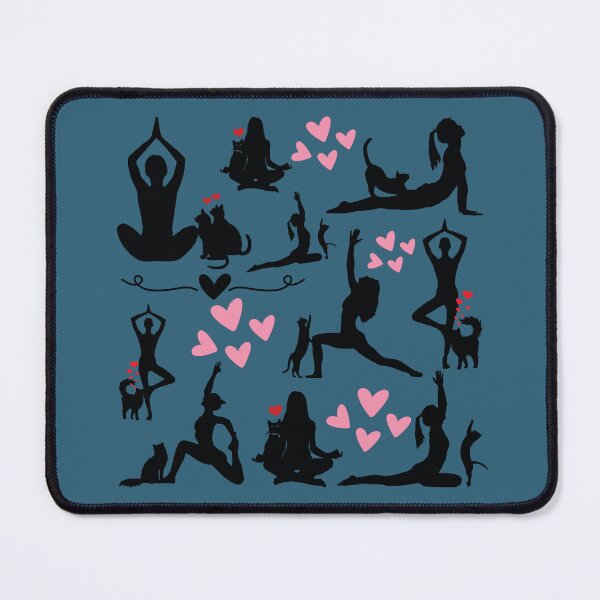 Item preview, Yoga with Meow Pattern designed and sold by HappyHavenStu.