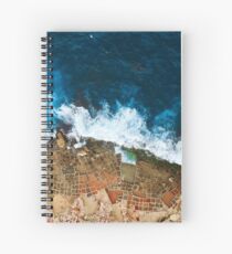 An aerial shot of the Salt Pans in Marsaskala Malta Spiral Notebook