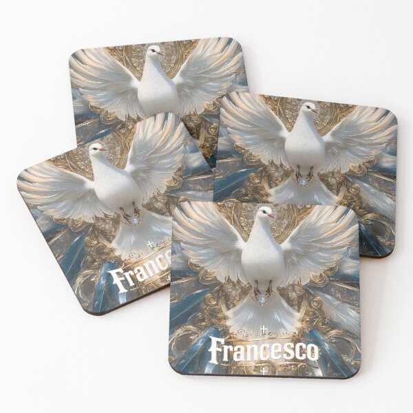 Item preview, Francesco Name Dove Design - Holy Spirit Gold Blue Religious Art designed and sold by midmonty.
