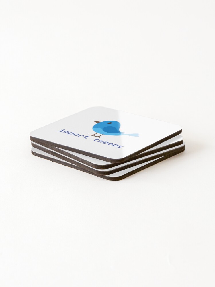 Thumbnail 4 of 5, Coasters (Set of 4), import tweepy – Python Library designed and sold by Redstrawberry13.