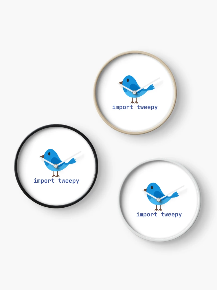 Thumbnail 3 of 4, Clock, import tweepy – Python Library designed and sold by Redstrawberry13.