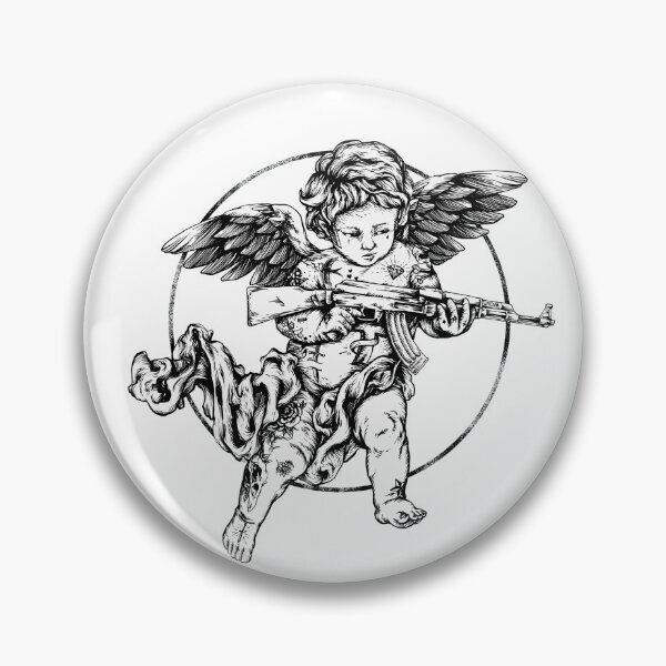 Item preview, Saint Kalashnikino, Patron of Warning Shots designed and sold by Pirate-Printer.