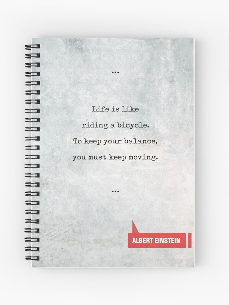 Cahier A Spirale Albert Einstein Citations 3 Citations De Vie Cadeaux D Amoureux De Livre Citations De Machine A Ecrire Par Shrijit Redbubble