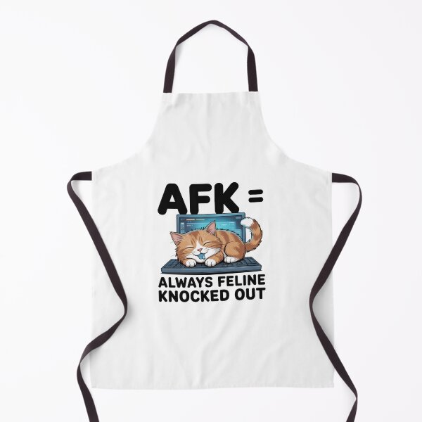 Item preview, AFK Cat – Always Feline Knocked Out Funny Gamer Design designed and sold by EpicMediaShop.