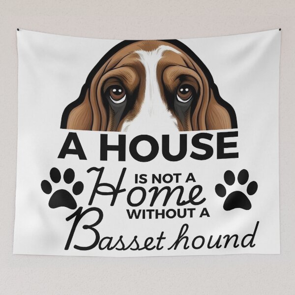 Item preview, Basset Hound Ears – A House Is Not a Home Without a Basset Hound designed and sold by GoodyPaws.