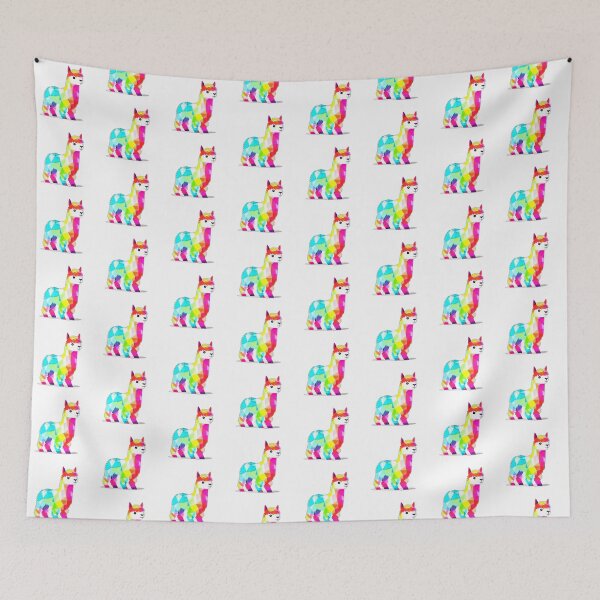 Item preview, Colourful Innocent Alpaca Geometric Shaped Artwork designed and sold by Geonimalia.