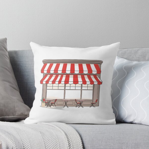 Item preview, Charming Parisian Cafe with Striped Awning designed and sold by allogy.