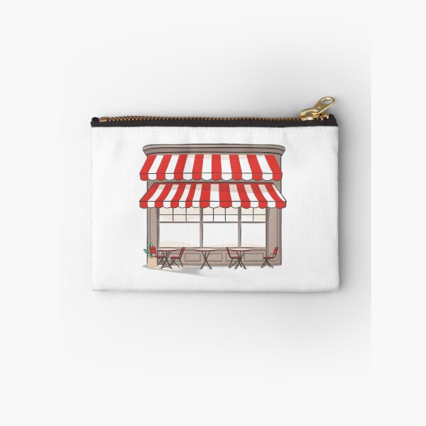 Item preview, Charming Parisian Cafe with Striped Awning designed and sold by allogy.