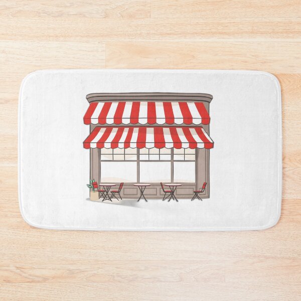 Item preview, Charming Parisian Cafe with Striped Awning designed and sold by allogy.
