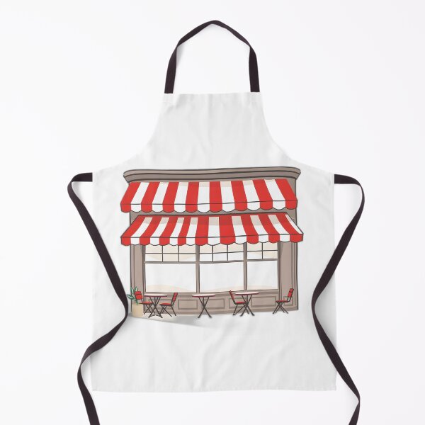 Item preview, Charming Parisian Cafe with Striped Awning designed and sold by allogy.