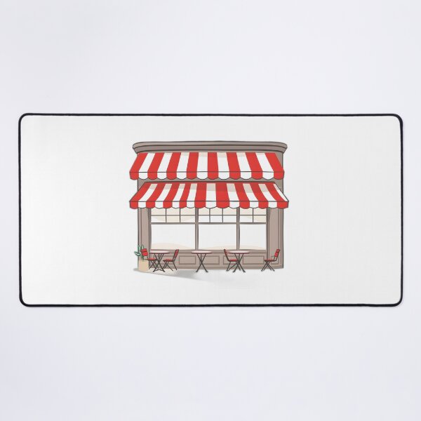 Item preview, Charming Parisian Cafe with Striped Awning designed and sold by allogy.