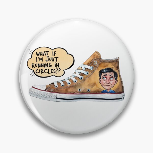Item preview, Existential crisis sneaker – Original design with the phrase “running in circles” for restless minds designed and sold by StormArte.