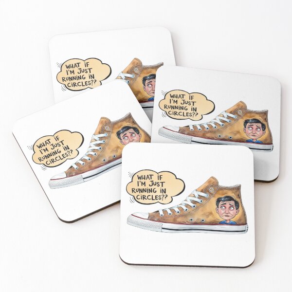 Item preview, Existential crisis sneaker – Original design with the phrase “running in circles” for restless minds designed and sold by StormArte.