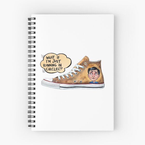 Item preview, Existential crisis sneaker – Original design with the phrase “running in circles” for restless minds designed and sold by StormArte.