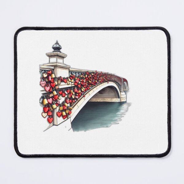 Item preview, Parisian Love Locks Bridge Romantic Scene designed and sold by allogy.