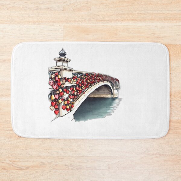 Item preview, Parisian Love Locks Bridge Romantic Scene designed and sold by allogy.