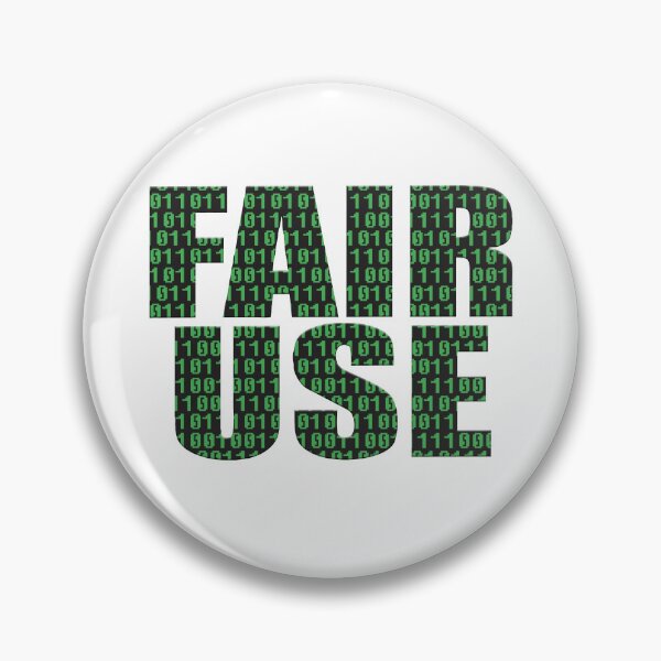 Item preview, The words FAIR USE in impact font with a binary overlay crumbling designed and sold by funkyworm.