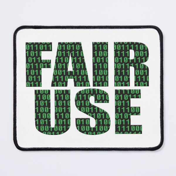 Item preview, The words FAIR USE in impact font with a binary overlay crumbling designed and sold by funkyworm.
