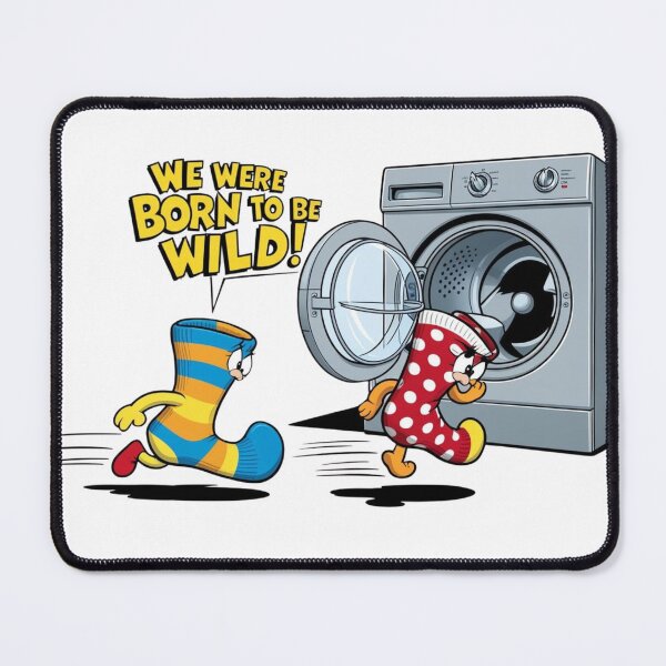 Item preview, Wild Socks with Washing Machine – Comical Design for Fans of Domestic Chaos designed and sold by StormArte.