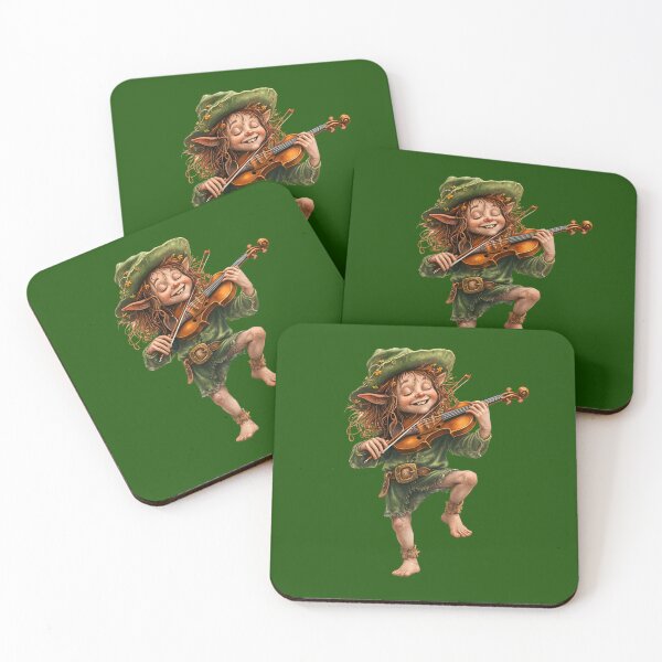 Item preview, MUSIC IS MY THERAPY, LEPRECHAUN PLAYING A FIDDLE, GOBLINCORE designed and sold by Danicus666.