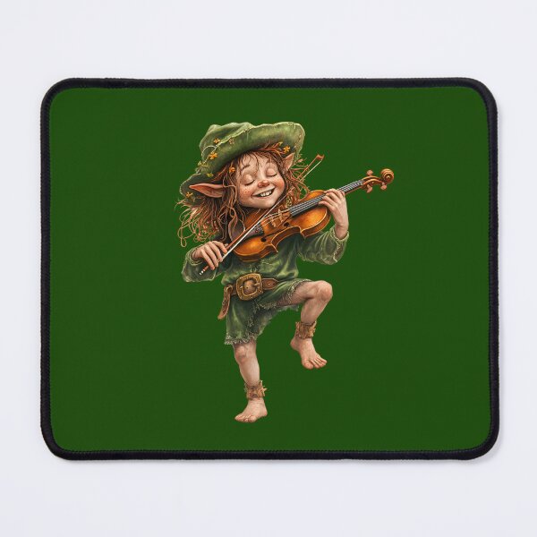 Item preview, MUSIC IS MY THERAPY, LEPRECHAUN PLAYING A FIDDLE, GOBLINCORE designed and sold by Danicus666.