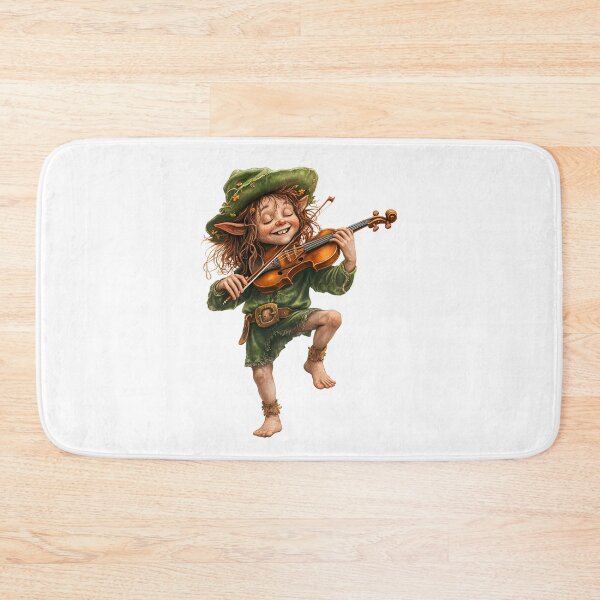 Item preview, MUSIC IS MY THERAPY, LEPRECHAUN PLAYING A FIDDLE, GOBLINCORE designed and sold by Danicus666.