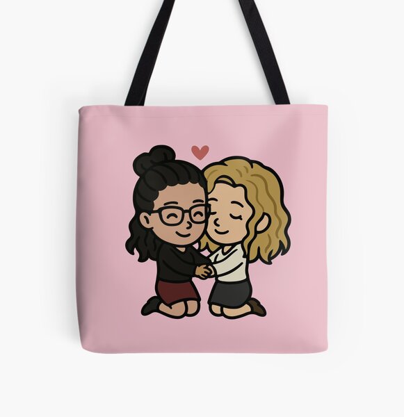 Artikel-Vorschau von Lesbische Liebe zwischen Cosima und Delphine – Chibi Orphan Black LGBTQ+ Paar-Fan-Art, designt und verkauft von gyenayme.