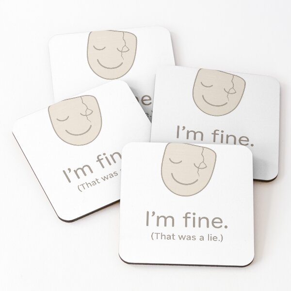 Item preview, i’m fine (that was a lie) — Visual Drop | Porcelain Mask Soft Minimalism designed and sold by notokstudio.
