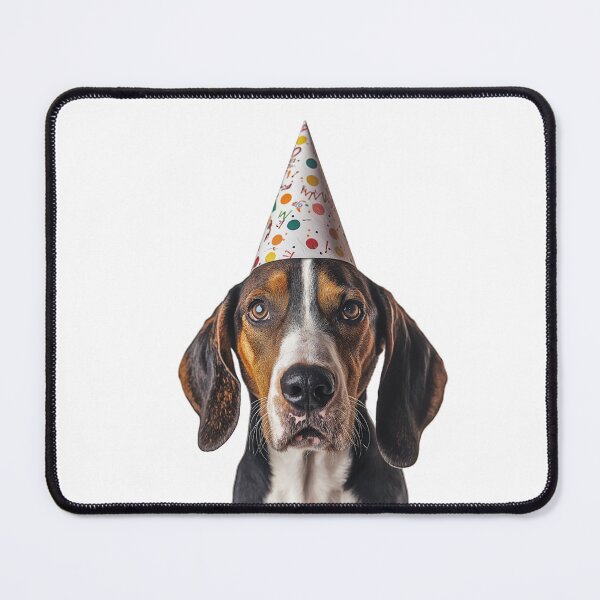 Item preview, Cute Treeing Walker Coonhound dog with Party Hat Birthday Celebration designed and sold by LazyOwlStore.