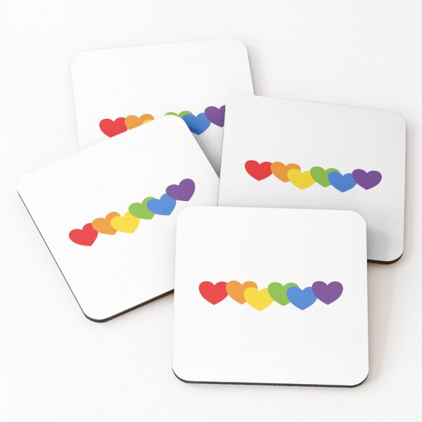 Item preview, LGBTQ Pride Month - Hearts rainbow colors designed and sold by Inspirationmotivation.