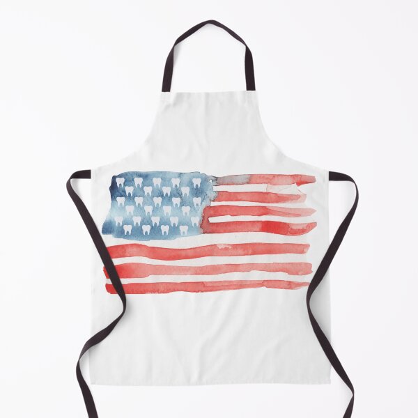 Item preview, Watercolor American Flag with Teeth - Dental USA Art for July 4th designed and sold by ElixirCraft.