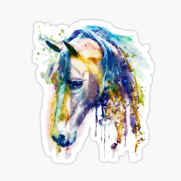 Item preview, Color Splash Horse Head designed and sold by caracatita75.
