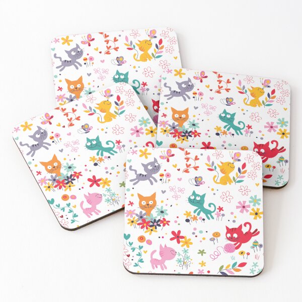 Item preview, Cats playing and flowers designed and sold by IMAGENACTION.