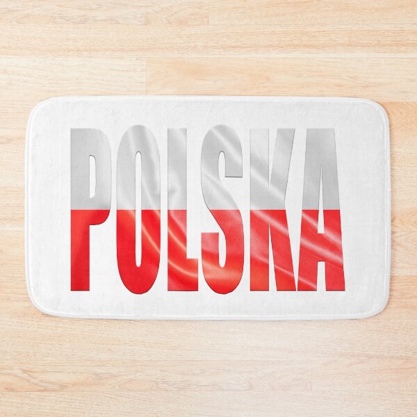 Item preview, The Polish word POLSKA (Poland) with an overlay of the colours of the Polish flag. designed and sold by funkyworm.