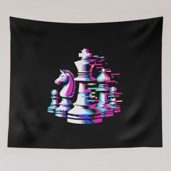 Item preview, King Chess Piece Glitch Aesthetic Board Game Fun  designed and sold by BeaverFriends.