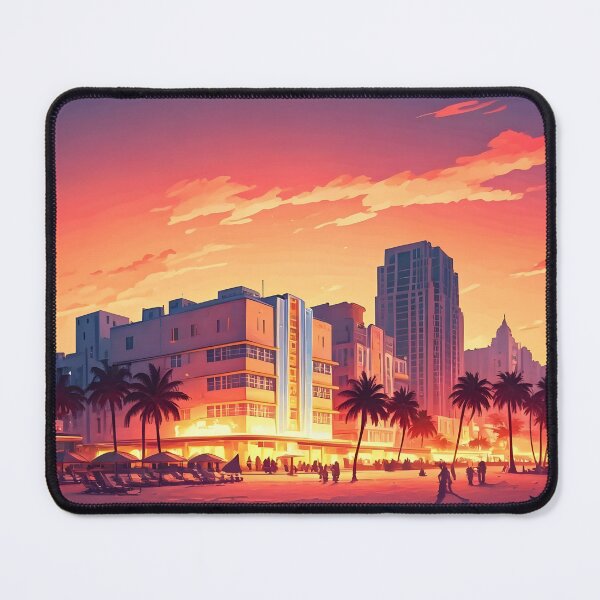 Item preview, South Beach, Miami: Sunset Hues of Coral, Magenta & Gold designed and sold by LSVart.