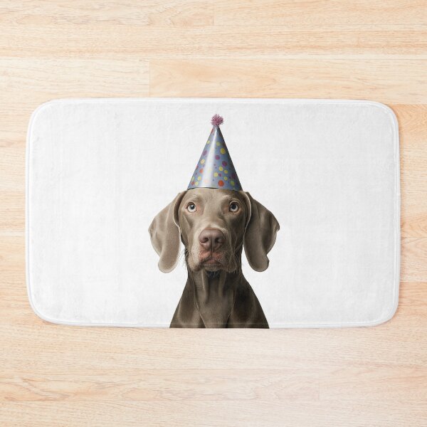 Item preview, Cute Weimaraner dog with Party Hat Birthday Celebration designed and sold by LazyOwlStore.