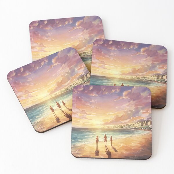 Item preview, Spiaggia di Baia Verde at Sunset: Blazing Twilight over Gallipoli designed and sold by LSVart.