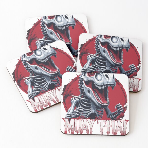 Item preview, Muay Thai Skeleton T-REX – Funny Fight Design for T-Shirts, Stickers & Prints designed and sold by rich4Design.