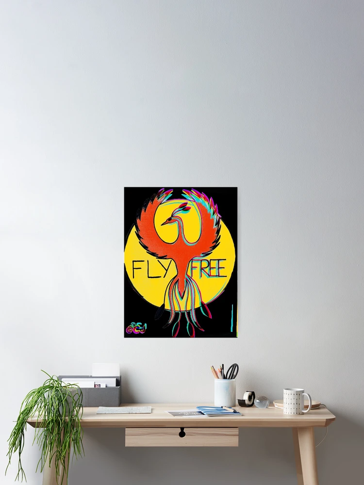 Thumbnail 2 of 3, Poster, Neon Phoenix designed and sold by Riot3ss.
