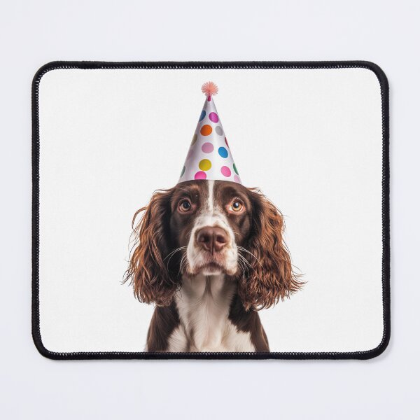 Item preview, Cute Welsh Springer Spaniel dog with Party Hat Birthday Celebration designed and sold by LazyOwlStore.
