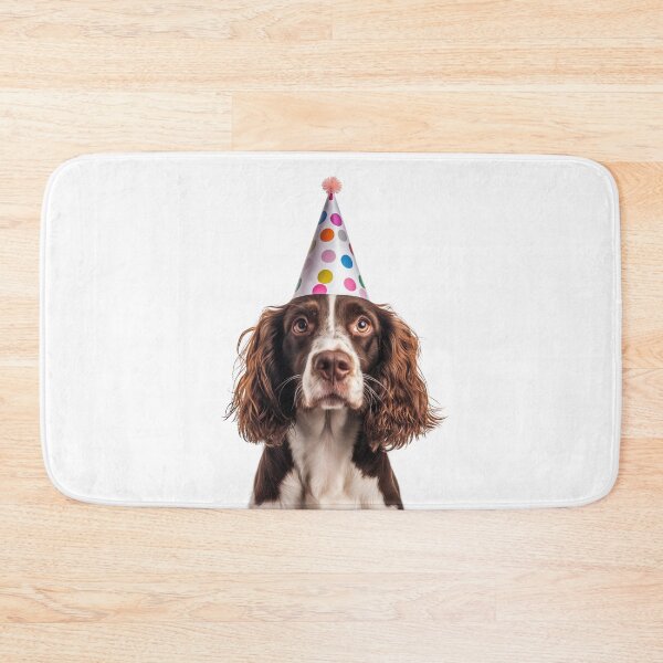 Item preview, Cute Welsh Springer Spaniel dog with Party Hat Birthday Celebration designed and sold by LazyOwlStore.