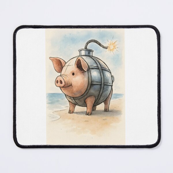 Item preview, Svinino Bombondino aquarelle lineart art designed and sold by EmeraldeaArt.