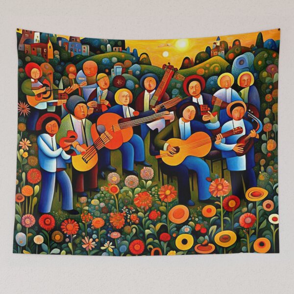 Item preview, Musicians in the garden 2 designed and sold by George Hutton Hunter.